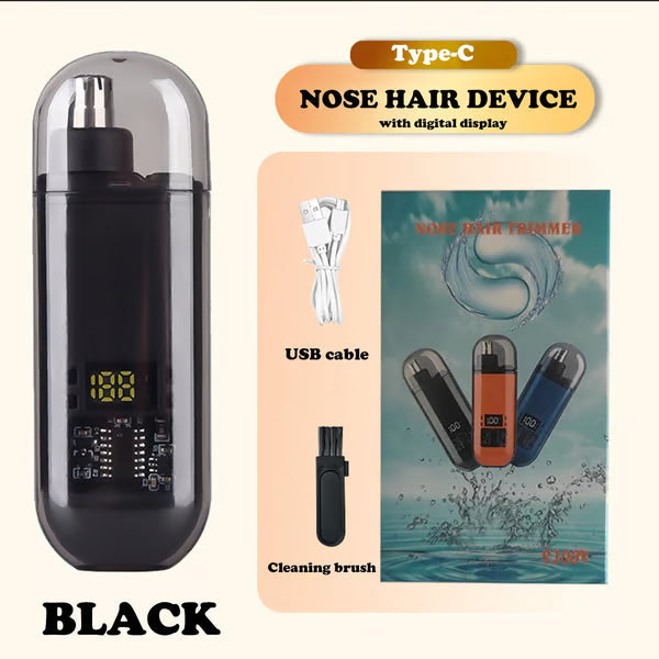 💇‍♂️ Say goodbye to embarrassing exposed nose hairs! This ultimate 2-in-1 nose hair trimmer trims nose hairs in just 1 second without pinching your skin, giving you peace of mind all day long. A must-have for men!