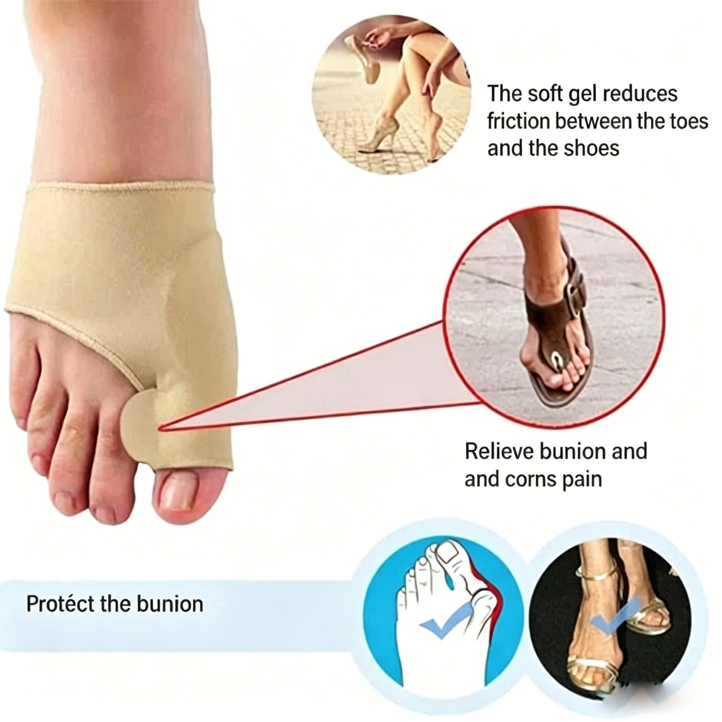 Protective Toe Corrector — Soft Comfort * 1 Pair (Left + Right)