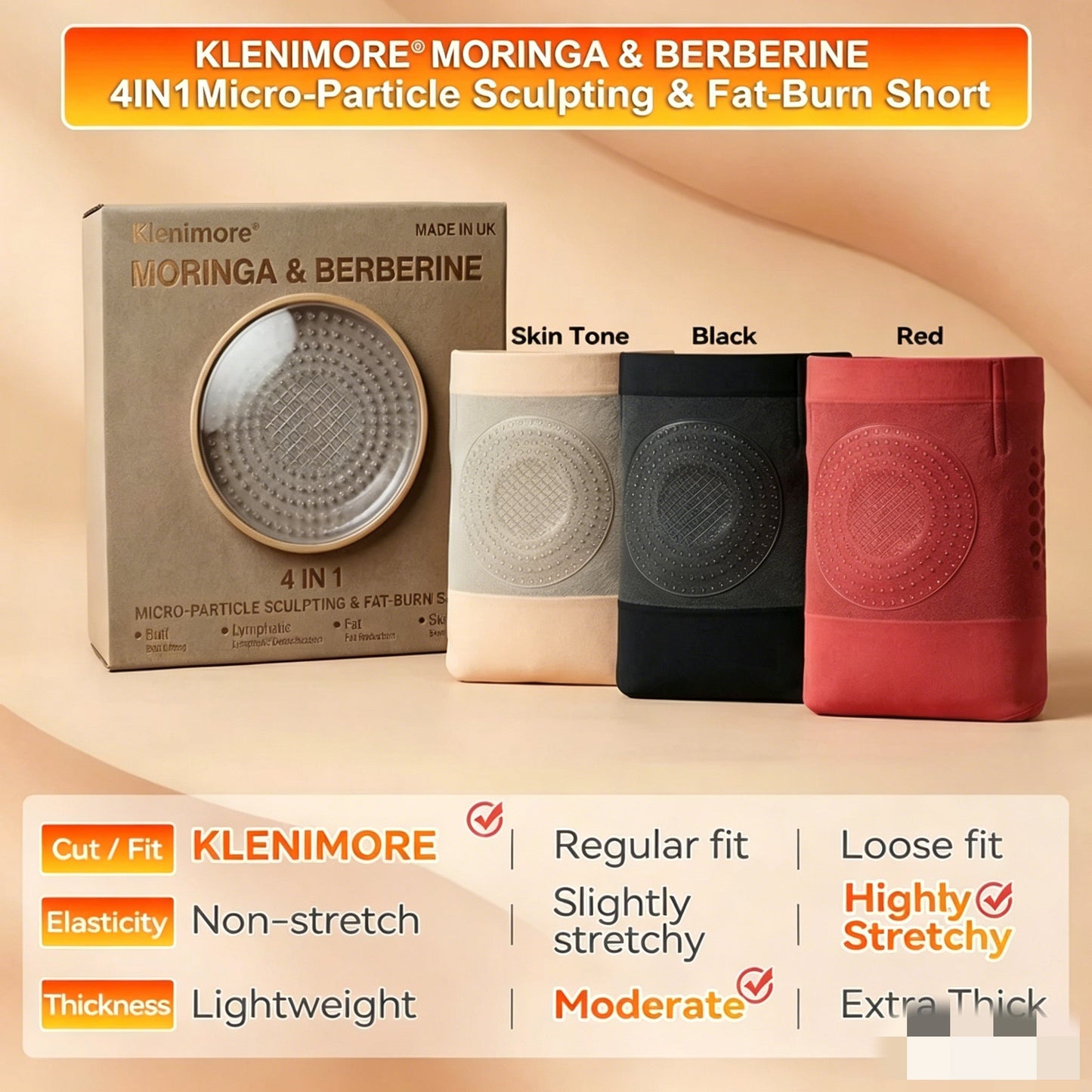 🎖️✨ 2026 New KLENIMORE® Moringa & Berberine Sculpting Shorts – Shape, Smooth & Support