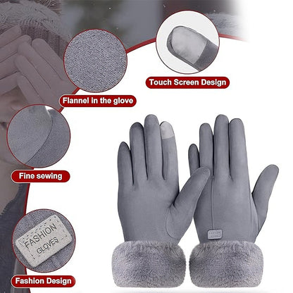 ❄️Women's warm winter gloves, suitable for cold weather touchscreen