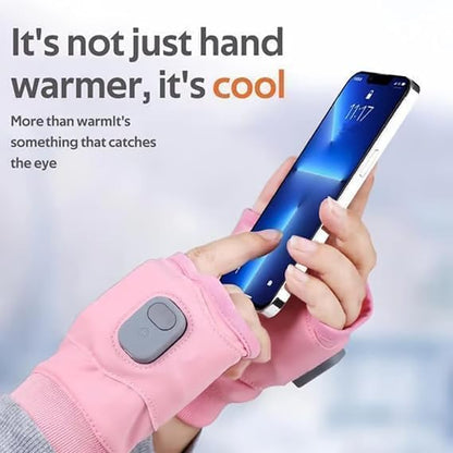 ❄️🧤Cheeroll®  Rechargeable Heated Fingerless Gloves — 55°C Full-Wrap Warmth Anywhere You Go