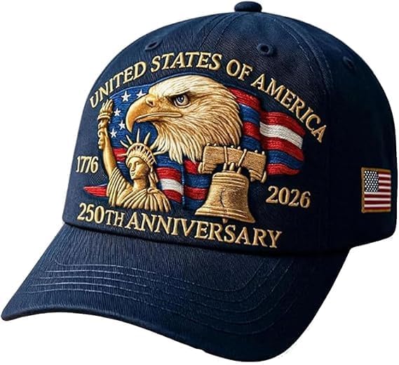 🦅 Patriotic Eagle 3D Embroidered Cap – USA 250th Anniversary Edition