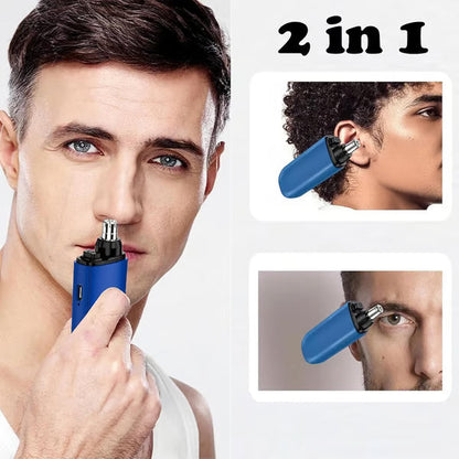 💇‍♂️ Say goodbye to embarrassing exposed nose hairs! This ultimate 2-in-1 nose hair trimmer trims nose hairs in just 1 second without pinching your skin, giving you peace of mind all day long. A must-have for men!