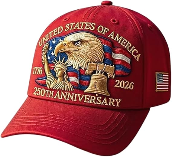 🦅 Patriotic Eagle 3D Embroidered Cap – USA 250th Anniversary Edition