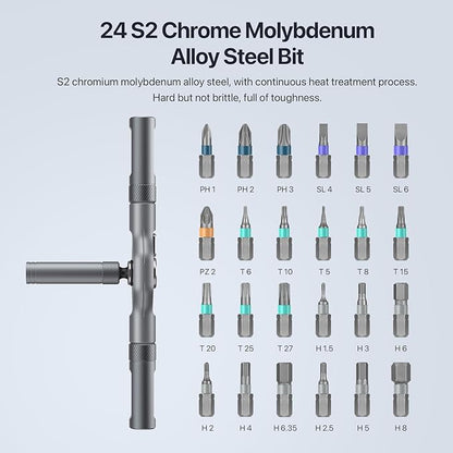 ⭐24-in-1 Magnetic Screwdriver Set, DIY Ratchet Mini Screwdriver Set