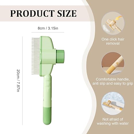 🔥 Self-Cleaning Pet Grooming & Flea Comb Brush 🐾