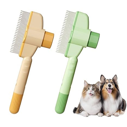 🔥 Self-Cleaning Pet Grooming & Flea Comb Brush 🐾
