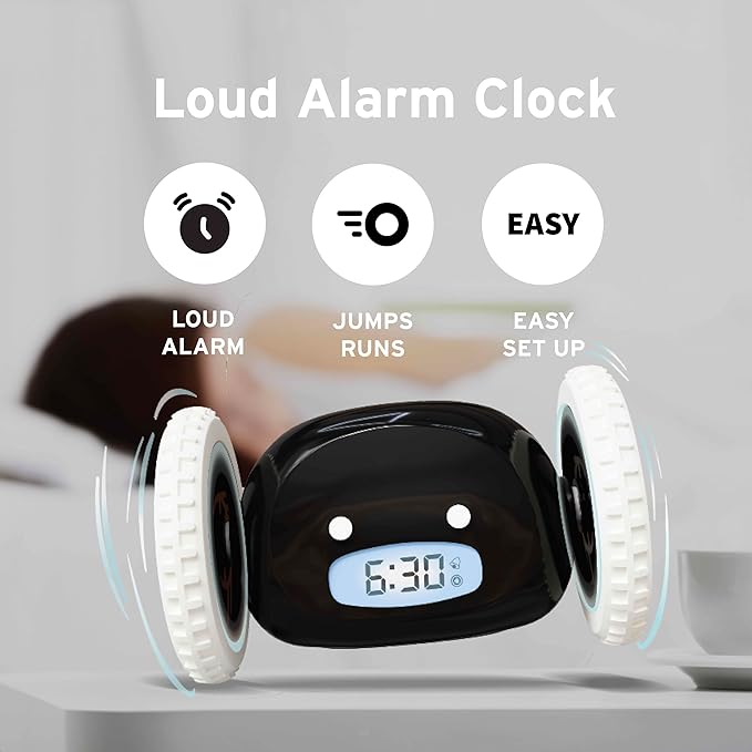 Cheeroll® ⏰🏃‍♂️ Runaway Alarm Clock — Get Up or Chase It!