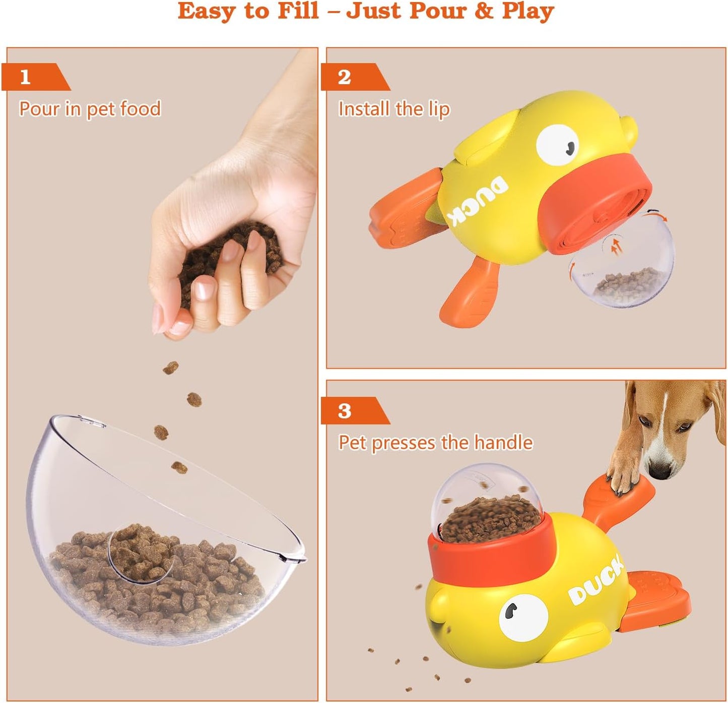 ✨ Frunild® Pet Smart Feeder Toy, Press-to-Dispense Training Toy🐶🦴