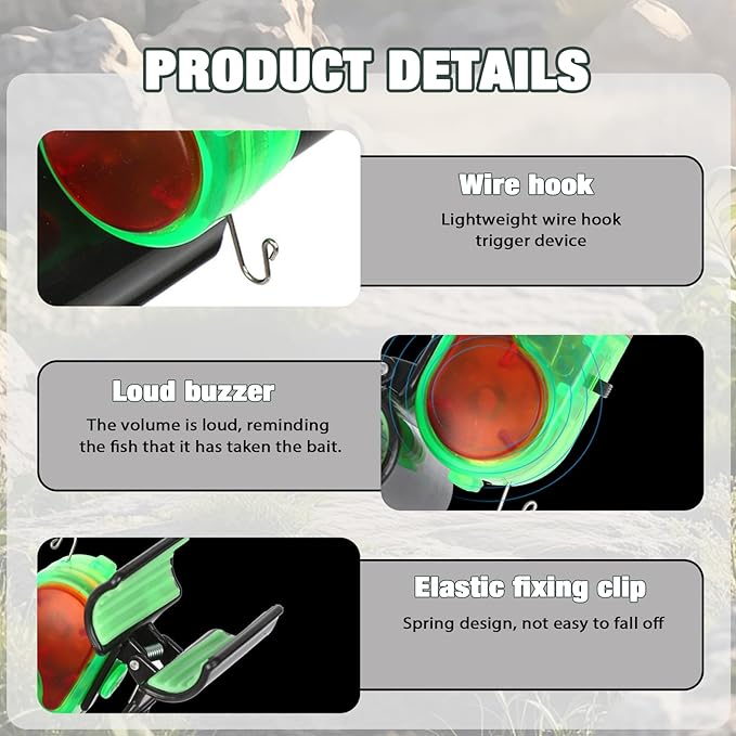 🎣 High-Sensitivity Fishing Bite Alarm with Clip — Never Miss a Catch Again!