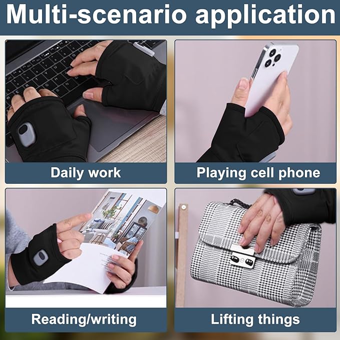 ❄️🧤Cheeroll®  Rechargeable Heated Fingerless Gloves — 55°C Full-Wrap Warmth Anywhere You Go