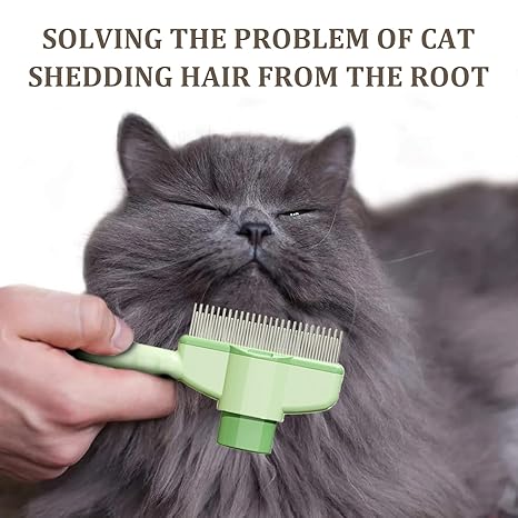 🔥 Self-Cleaning Pet Grooming & Flea Comb Brush 🐾