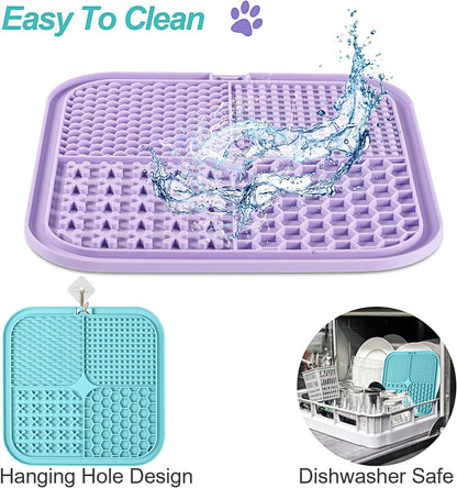 Dog and cat licking pads with suction cups