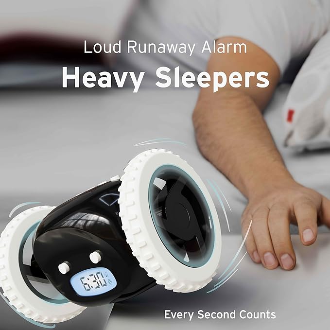 Cheeroll® ⏰🏃‍♂️ Runaway Alarm Clock — Get Up or Chase It!
