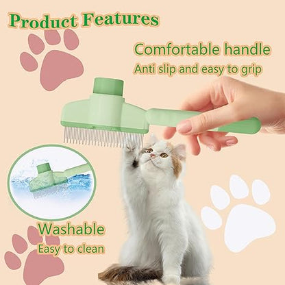 🔥 Self-Cleaning Pet Grooming & Flea Comb Brush 🐾