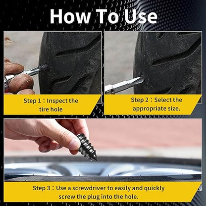 Tire Repair Rubber Nail – Quick, Secure, No-Tool Tire Fix