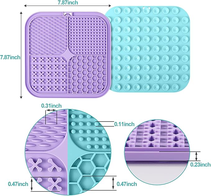 Dog and cat licking pads with suction cups