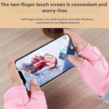 ❄️🧤Cheeroll®  Rechargeable Heated Fingerless Gloves — 55°C Full-Wrap Warmth Anywhere You Go
