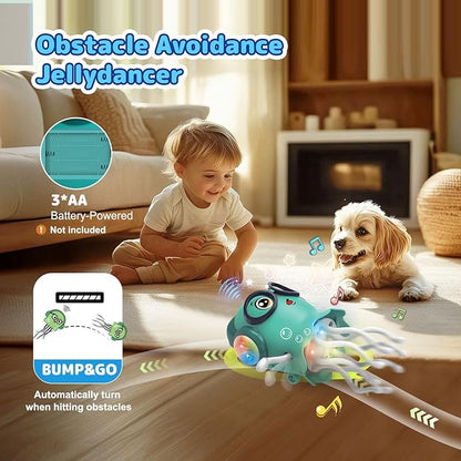 Frunild® Dancing Jellyfish Toy, Musical Crawling Interactive Friend🐙🐙