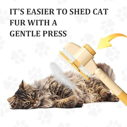 🔥 Self-Cleaning Pet Grooming & Flea Comb Brush 🐾