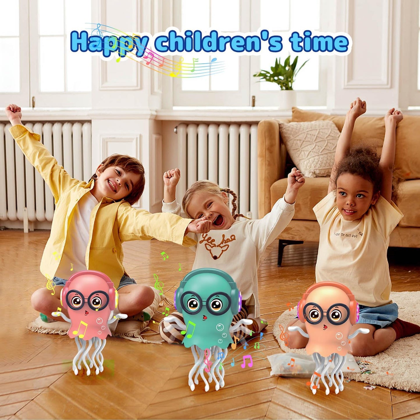 Frunild® Dancing Jellyfish Toy, Musical Crawling Interactive Friend🐙🐙