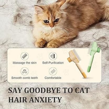 🔥 Self-Cleaning Pet Grooming & Flea Comb Brush 🐾
