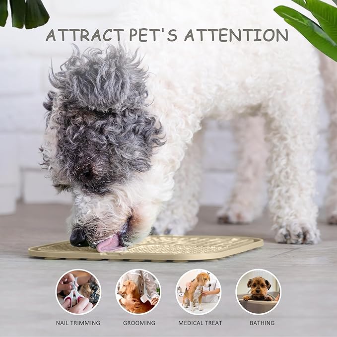 Dog and cat licking pads with suction cups