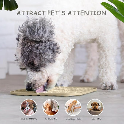Dog and cat licking pads with suction cups