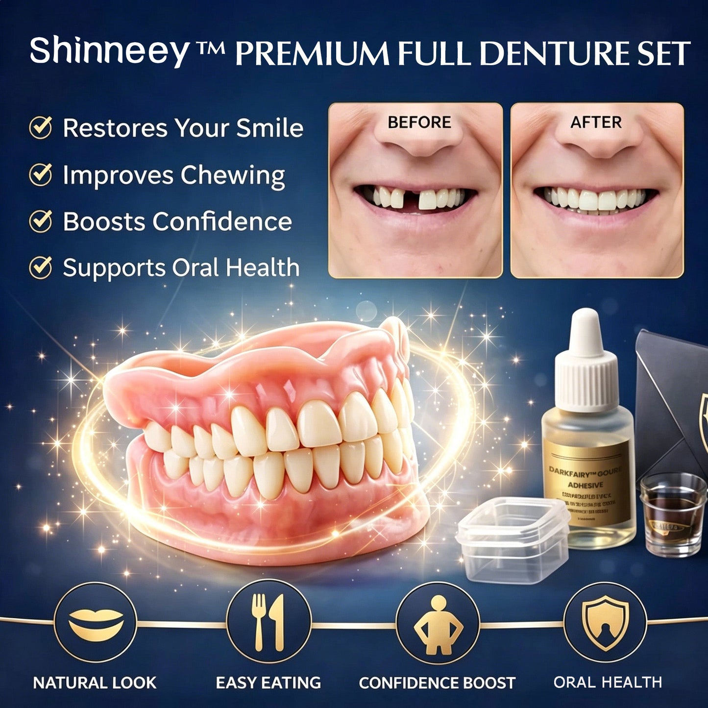 🔥Shinneey™ Custom-Fit Functional Dentures — Made in the USA, FDA Certified, Up to 70% OFF for a More Confident Smile!