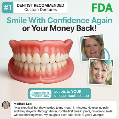 🌎Ends Today: 70% OFF! Shinneey™ Custom-Fit Full Functional Dentures Make you more confident