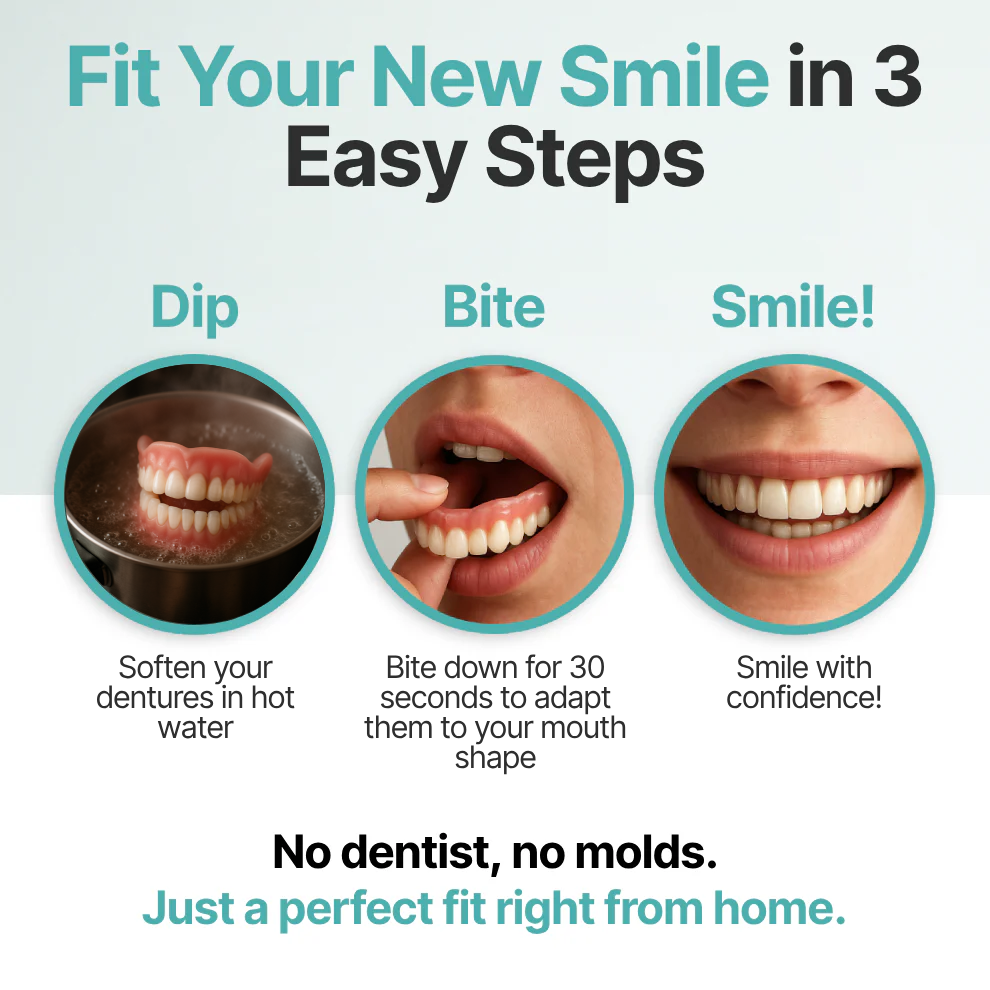 🌎Ends Today: 70% OFF! Shinneey™ Custom-Fit Full Functional Dentures Make you more confident